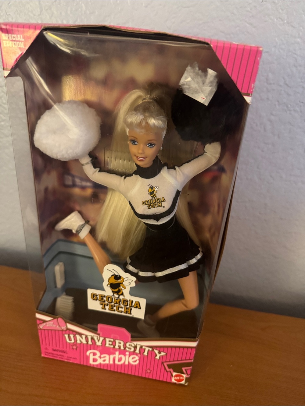 Barbie Georgia Tech Cheerleader Doll - Black, White, Blonde